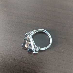Wire wrapped smokey quartz ring size 5-5.5